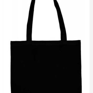 schwarze baumwolltasche Lange Tragegriffe