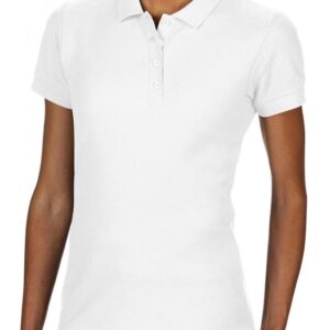 Softstyle Ladies Double Pique Polo_white