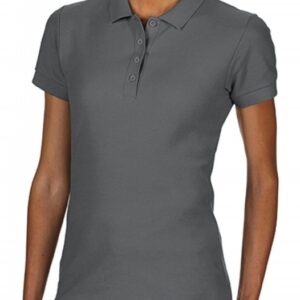 Softstyle Ladies Double Pique Polo_charcoal