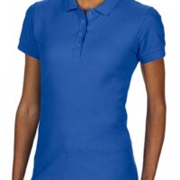 Softstyle Ladies Double Pique Polo_royal