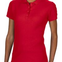 Softstyle Ladies Double Pique Polo_red