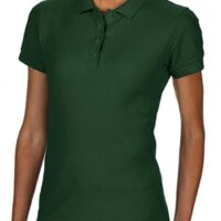 Softstyle Ladies Double Pique Polo_forest-green
