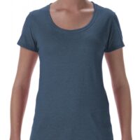 Softstyle Ladies Deep Scoop T-Shirt_heather-navy