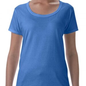 Softstyle Ladies Deep Scoop T-Shirt_heather-royal