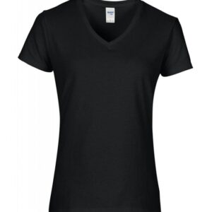 Premium Cotton Ladies V-Neck T-Shirt_black