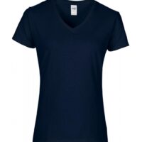 Premium Cotton Ladies V-Neck T-Shirt_navy
