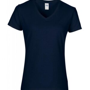 Premium Cotton Ladies V-Neck T-Shirt_navy
