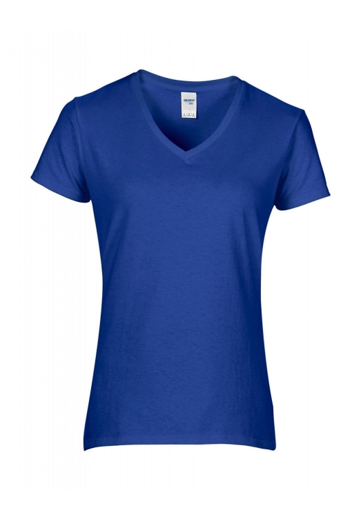 Premium Cotton Ladies V-Neck T-Shirt_royal