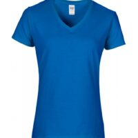 Premium Cotton Ladies V-Neck T-Shirt_Sapphire