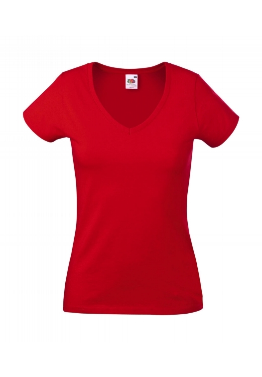Valueweight V-Neck T Lady-Fit_red