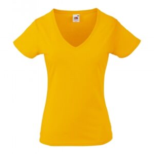 Valueweight V-Neck T Lady-Fit_sunflower