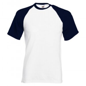 Baseball T-white-deep-navy