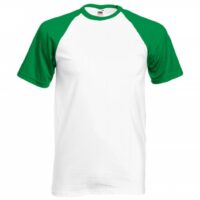 Baseball T-white-kelly-green