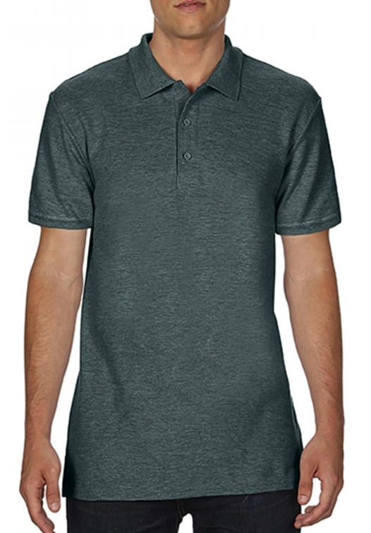 Softstyle Adult Double Pique Polo_dark-heather