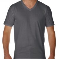 Premium Cotton Adult V-Neck T-Shirt_charcoal