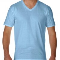 Premium Cotton Adult V-Neck T-Shirt_light-blue
