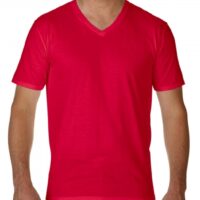 Premium Cotton Adult V-Neck T-Shirt_red