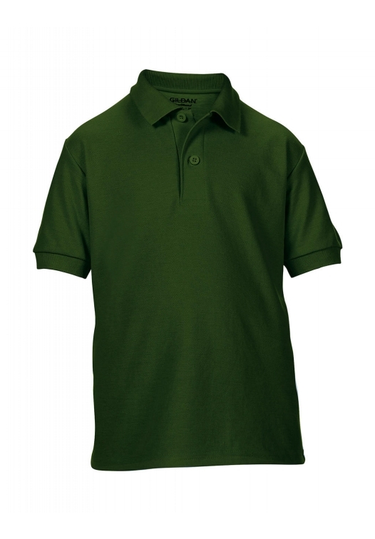 DryBlend Youth Double Piqué Polo_forest-green
