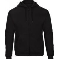 Hooded Full Zip Sweatshirt Unisex WUI25_black