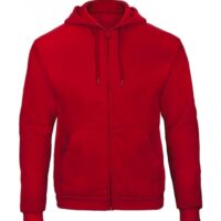 Hooded Full Zip Sweatshirt Unisex WUI25_red